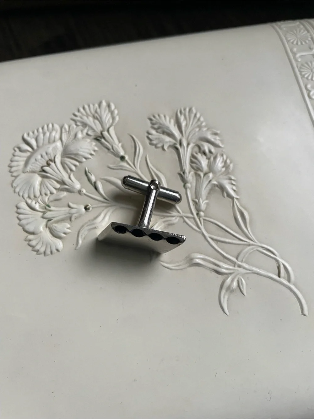 Vintage Cufflinks Pair Silver Tone Modernist